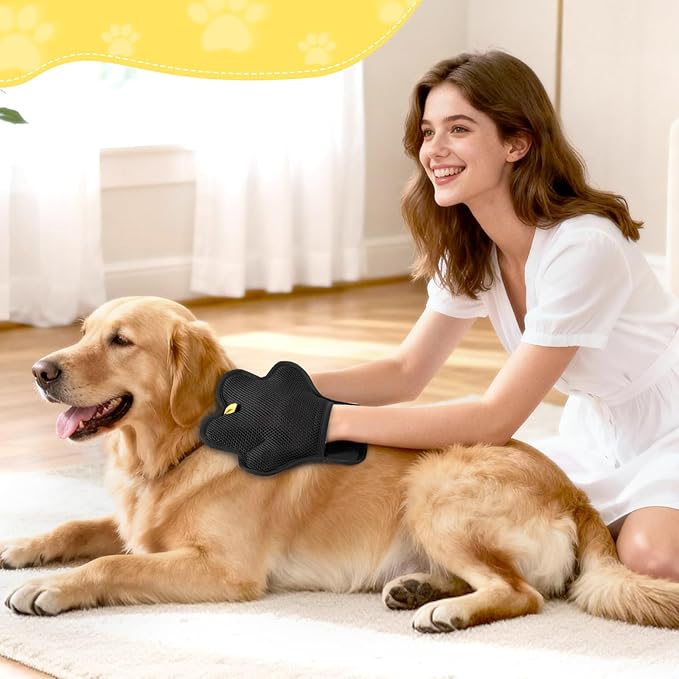 Pet Hair Removal Glove for Cats and Dogs,Upgrade Reusable Electrostatic Magic Brush Pet Hair Removal Grooming Gloves Tool for Furniture, Bed Sheets,Couch,Clothes,Carpet,Car Seat