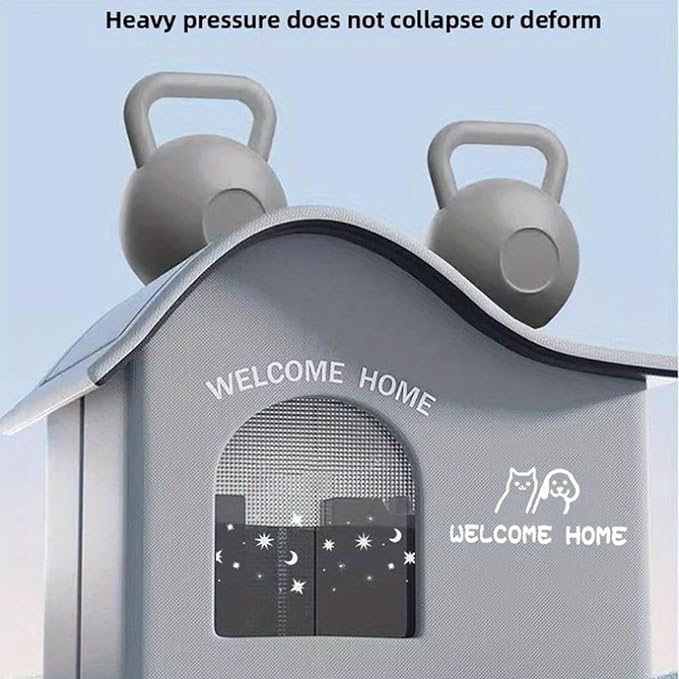 Cooling Cat House,Outdoor Cat House for Summer | Foldable Weatherproof Furniture Cave Dog Bed for Patio Backyard Outside Balcony Garden Summer Indoor Home