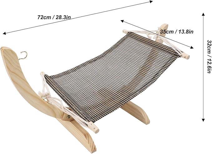 Fockety Cat Bed for Indoor Cats, Elevated Pet Hammock Easy Assembly Raised Cat Hammock Elevated Cat Perch Bed Cat Swing Bed Furniture for Kitten Puppy Small Pet (Mesh Fabric)