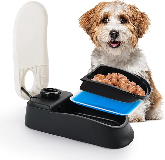 PAWISE Automatic Cat Feeder, 48-Hour Timer, with Ice Pack, 1.5 Cup