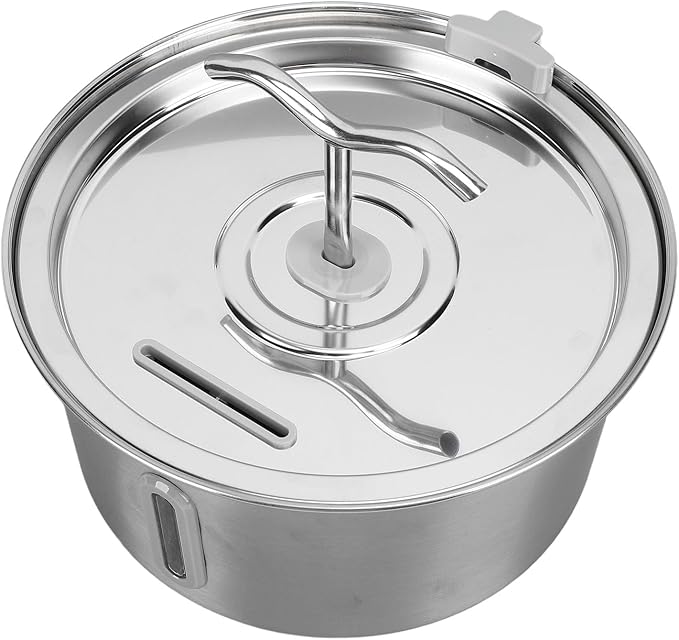 Zerodis Stainless Steel Pet Water Fountain, 3.2L Capacity, Dual Spout Design, Automatic Water Dispenser for Dogs and Cats