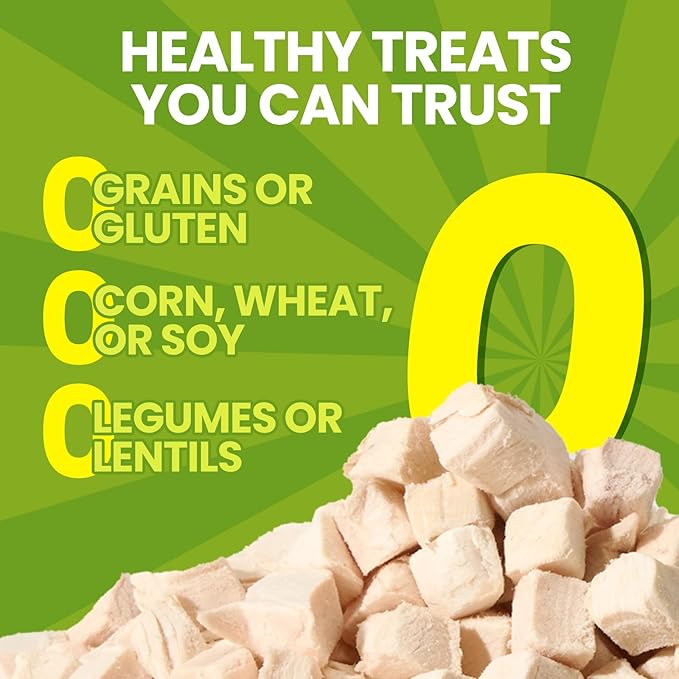 OPET Freeze Dried Cat & Dog Treats, Single Ingredient Chicken Bites for Cats & Dogs, High Protein Pet Training Treats (7 oz, Chicken)