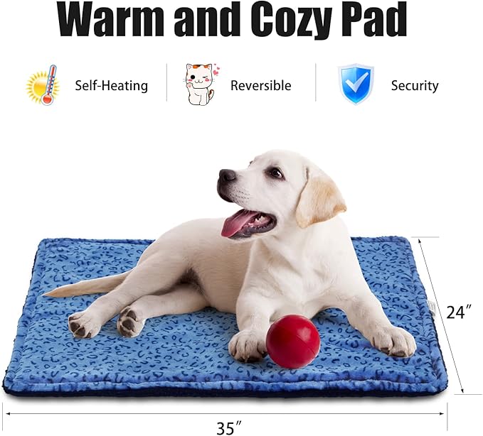 MARUNDA Self Warming Cat Pad, Super Soft Dog Bed, Self Heating Cat Mat