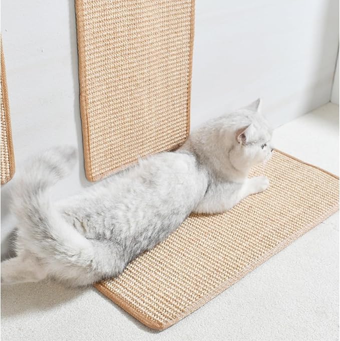 Plus Size Cat Scratching Mat Pastable Natural Sisal Pad Grinding Claws Mat and Anti-Slip Carpet for Cat Grinding Claws and Furniture Protecting Carpet Sofas (50 * 80cm)