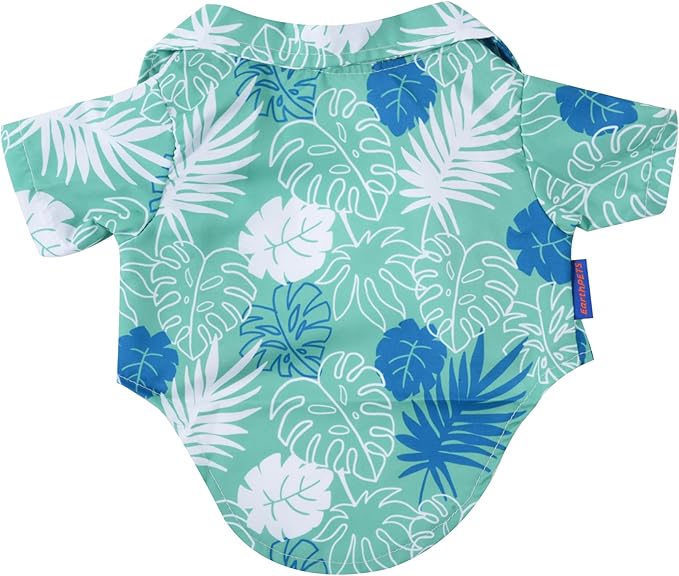 EarthPETS Hawaiian Style Pet Shirt for Dogs and Cats, Made with Super Soft Cotton & Breathable Fabric Pet Shirt Pet Clothes, Baby Green, M