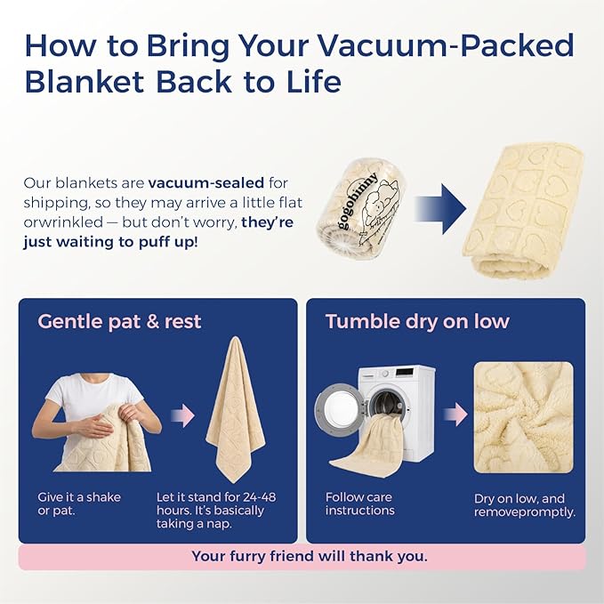 gogobunny Pet Blanket for Dogs Cats, 300GSM Ultra Soft Coral Fleece Blanket, Washable Small Dog Cat Blanket, Calming Crate Mat, Furniture Protector for Couch Bed Car Seat, Beige, 30x40IN