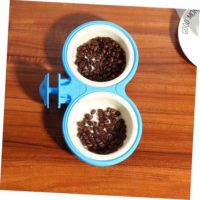 Sosoport 1pc Hanging Pet Double Bowls Dual Feeder for Cats and Dogs Convenient Design for Easy Feeding and Watering for Cage Use