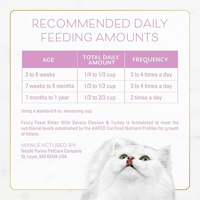 Purina Fancy Feast Kitten With Savory Chicken and Turkey Kitten Dry Food - 3 lb. Bag