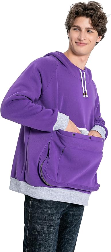 LINYUCHEN Cat Dog Carrier Hoodies – Puppy Kitten Carrying Sweatshirt Large Pet Pocket Pullover Top – Unisex Kangaroo Hoodies
