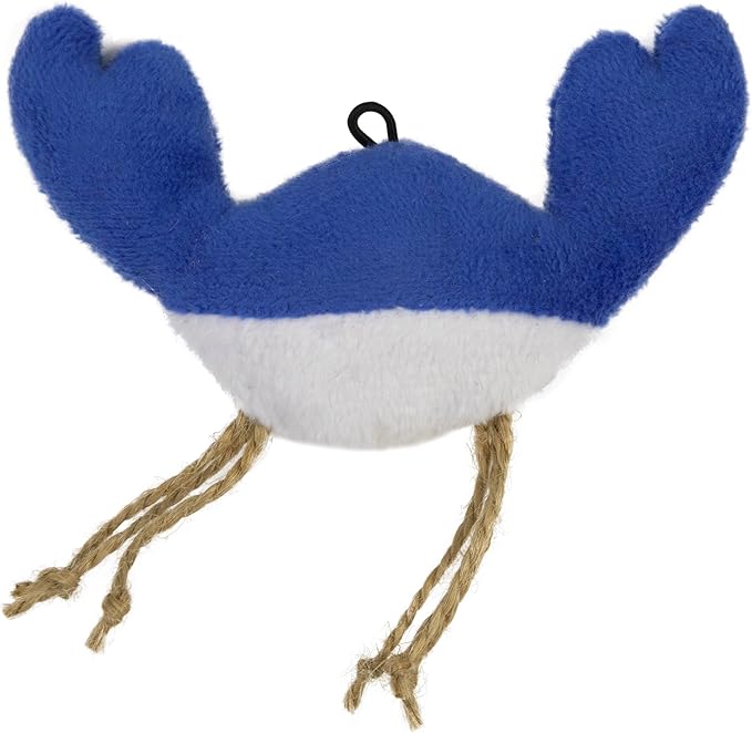Mad Cat Be Bright Light-Up Crab Catnip & Silvervine Cat Toy | Touch-Activated LED Plush Toy for Cats | Soft, Durable Interactive Cat Toy for Day & Night Play