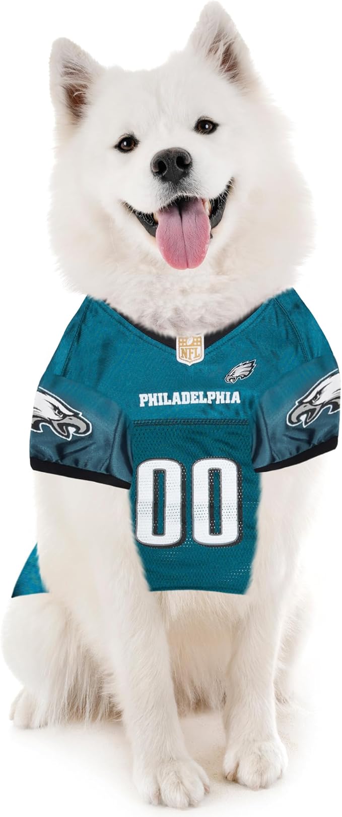 Pets First NFL Philadelphia Eagles Dog Jersey, Size Small, Football Shirt Costume for Pet, Dog Sports T-Shirt, NFL Team Clothing for Cats, Licensed Pet Apparel Available in 7 Sizes and 32 Teams