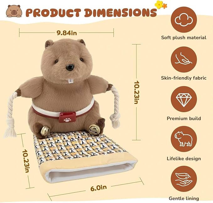 Interactive Cat Toys Cute Play Set with Wrestling Glove, Karate Kitty, Catsumo, Wrestling Puppet, Fun Interactive Toy for Indoor Cats & Kittens