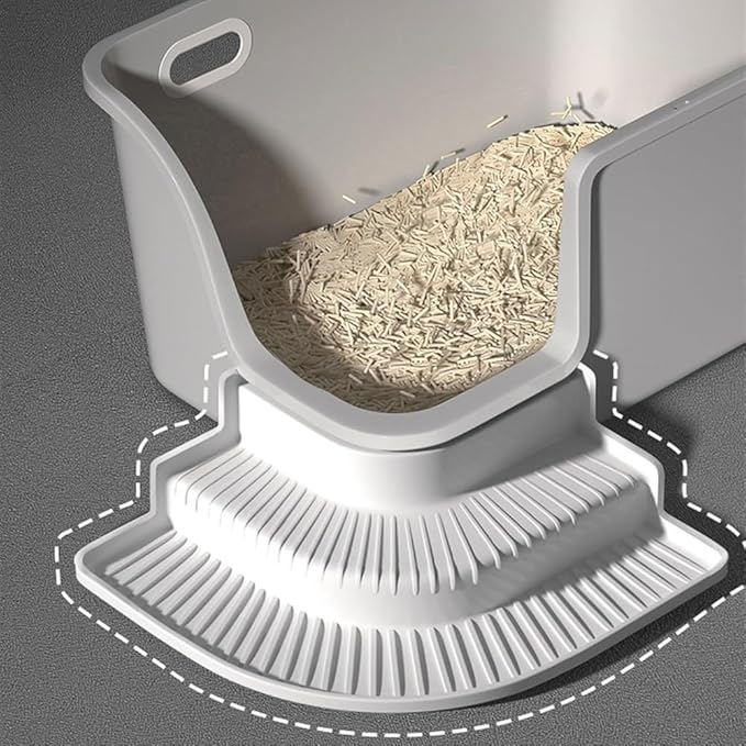 Pet Supplies, Large High Sided Cat Litter Box with Scoop, Leakproof & Easy Clean