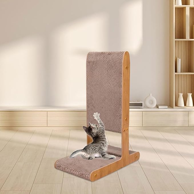 Baoblaze T Shaped Cat Scratcher Bed Cat Scratching Board Rest and Play Wear Resistant for Indoor Supplies Furniture Protector, Style A