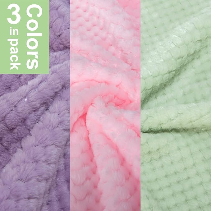 Dog Sweater, 3 Pack Dog Sweaters for Small Medium Dogs or Cat, Warm Soft Flannel Pet Clothes for Dogs Girl or Boy, Dog Shirt Coat Jacket (Medium, Pink+Purple+Light Green)