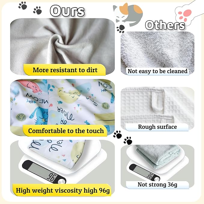 21.7" Cat Wrap for Grooming-Premium Cat Grooming Wrap Cat Restraint for Nail Clipping, Self-Adherent Soft Cat Blanket to Wrap Cat Anti-Scratch Anti-Escape Grooming Bag (White, L(Within 9lbs))