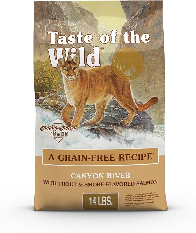 Taste Of The Wild Canyon River Grain-Free Dry Cat Food With Trout & Smoke-Flavored Salmon 14lb