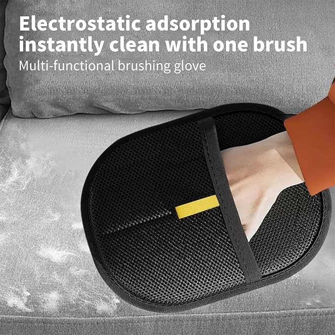 2Pcs pet Hair Remover Glove,The Magic Brush pet Hair Remover Cleaner Washable Reusable Cat & Dog Hair Remover for Couch, Furniture