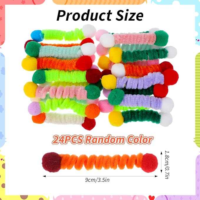 24PCS Spiral Coil Interactive Cat Toys, Cat Spring Toys in Vibrant Colors, for All-Age Kittens, Boredom Relief & Exercise Indoor Play, Swatting, Biting, Hunting Toys