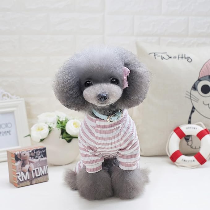 Dogs PJS Clothes for Small Dogs Girl Puppy Pajamas Long Sleeved Onsie Warm Coats Jumpers Outfits