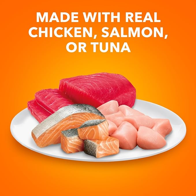 IAMS Perfect Portions Grain Free Wet Cat Food, Healthy Adult Cat Food Pate, Chicken, Tuna, and Salmon Recipes, (24) 2.6 oz. Variety Twin-Pack Trays