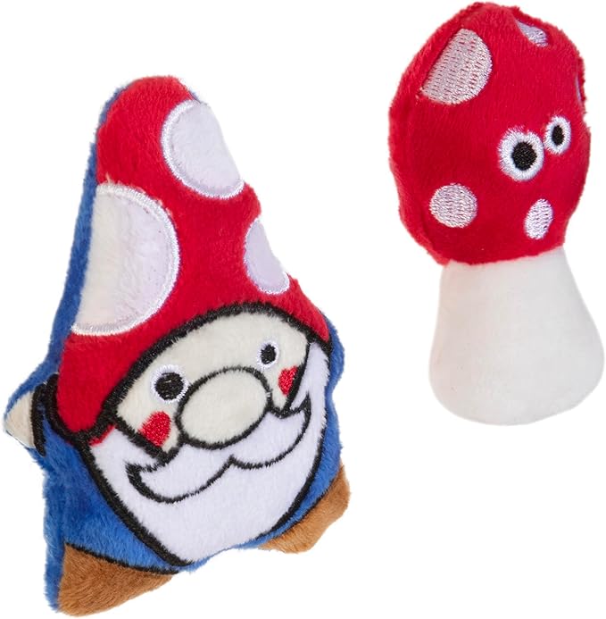 Mad Cat Gnome Sweet Gnome Wild and Quacky Cat Toy with Catnip, Pack of 2