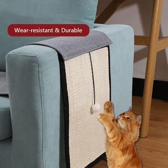 Cat Scratch Pad Sofa Couch Furniture Couch Protector Natural Sisal Cat Scratching Mat Couch Cover Protection for Indoor Cats Grinding Claws Nails Cat Furniture Protector for Couch Carpets Sofas