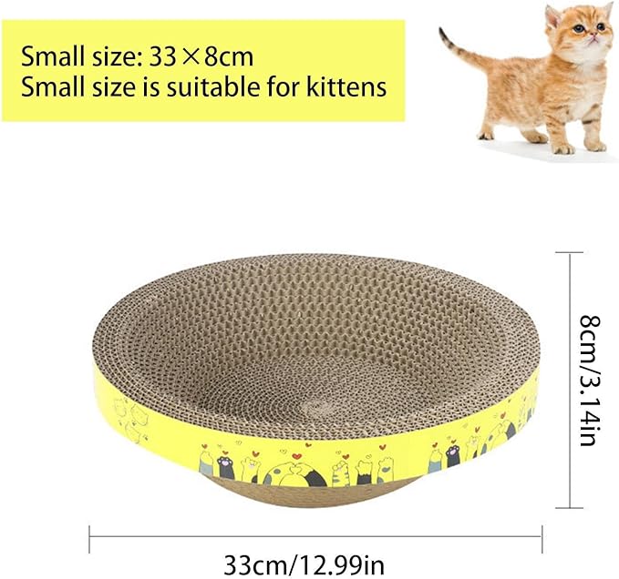 Corrugated Cat Scratcher Bowl – Indoor Multipurpose Scratch Pad | Protects Furniture, Sofa, Wall, Bed, Carpet, Fun Toy for Cats and Kittens, Play, Engaging Pet Entertainment Accessory