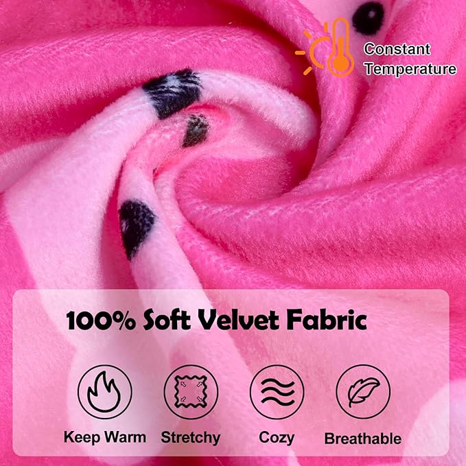 CuteBone Two-Leg Velvet Pet Pajamas Girl Dog Clothes - Soft, Cozy, and Stretchy Boy Pjs for Small, Medium Dogs and Cats Winter Sleepwear Apparel LTP02S
