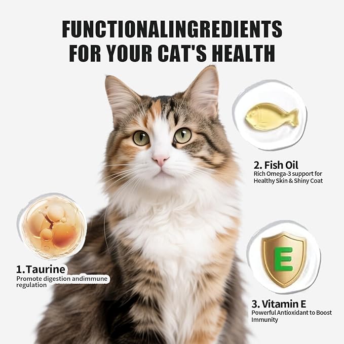 Lickable Cat Treats Variety Pack - 36 Sticks Wet Cat Treat Puree with Taurine, Fish Oil & Vitamins - Grain Free Lickable Puree for Immune & Heart Support for Picky Eaters (4 Variety Flavors)
