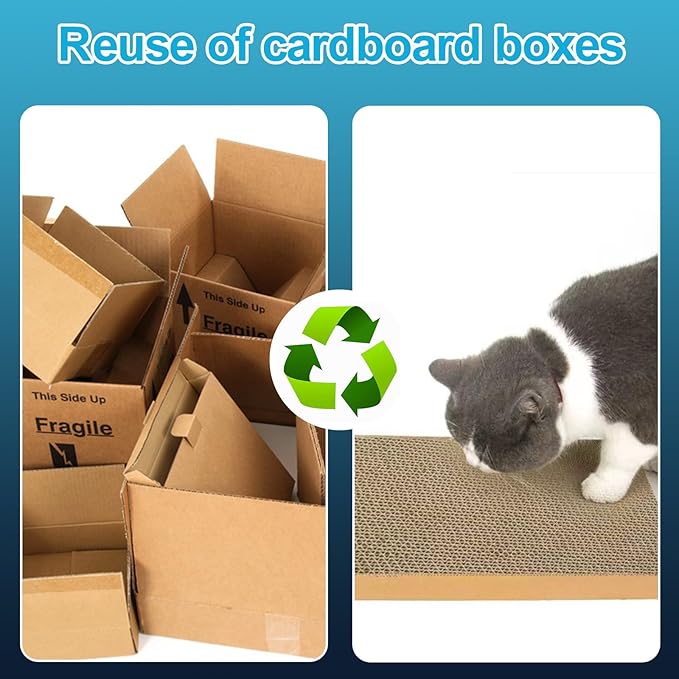 2 Pcs Cardboard Cutter for Cat Scratchers,Hand Cardboard Cutter with 10 Pcs Blade, Recycle Cardboard Boxes into DIY Cat Scratchers, Ergonomic Handle for Precision Cutting – Fun 3D-Printed Cat Design