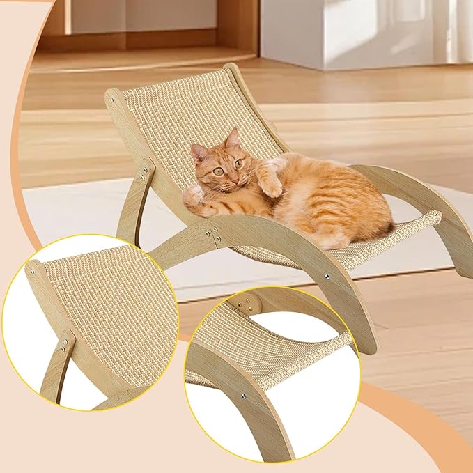 Cat Scratcher Bed Elevated Bed Portable Furniture Protection, Hammock, Cat Lounge Chair for Small Animal