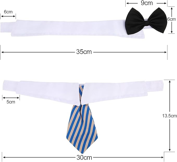 Shappy 3 Pieces Adjustable Pets Dog Cat Bow Tie Pet Costume Necktie Collar for Small Dogs Puppy Grooming Accessories (S)