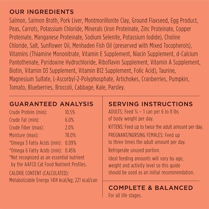 Instinct Original Grain Free Real Salmon Recipe Natural Wet Canned Cat Food by Nature's Variety, 5.5 oz. Cans (Case of 12)