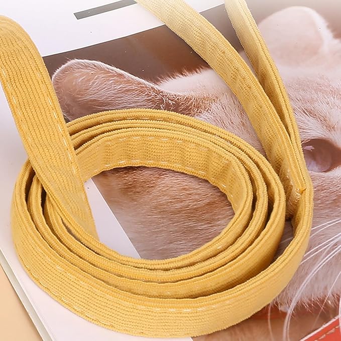 Cat Harness and Leash Set for Outdoor Travel Walking Escape Proof Soft Safe Adjustable Kitten Puppy Small Strap Kitty Cute Bee Wings Yellow M