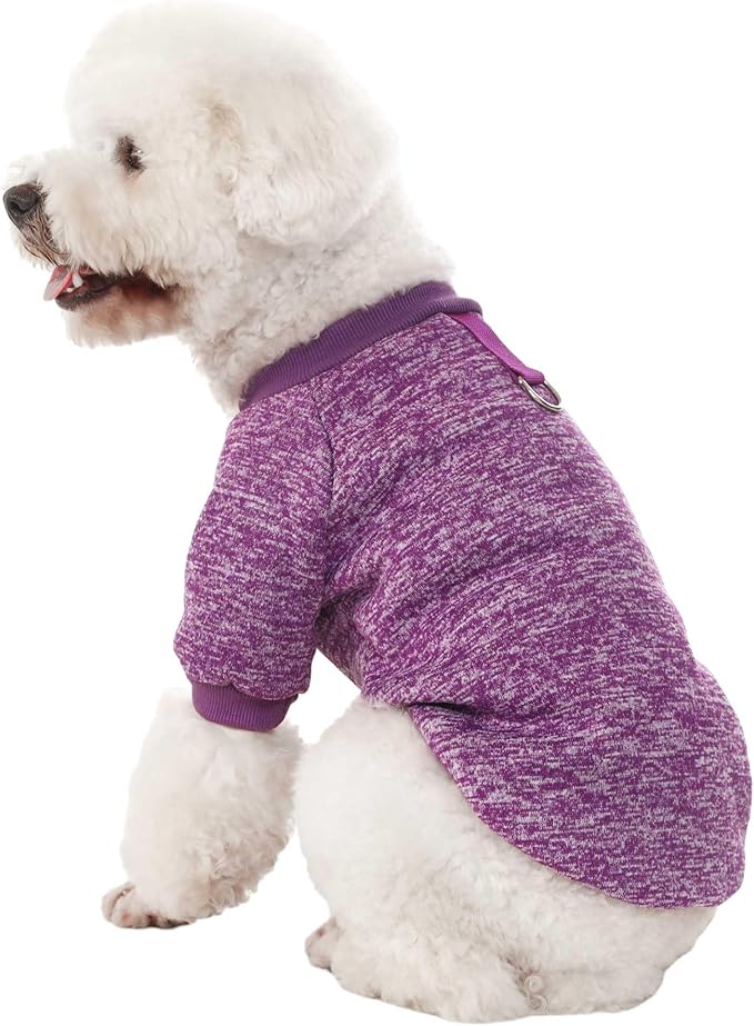 Dog Sweater, Dog Sweaters for Small Dogs, 2, 3 Pack Warm Soft Pet Clothes for Puppy, Medium Large Cat, Dogs Girl or Boy, Dog Shirt for Winter Christmas (Buckle Pink+Purple+HotPink, X-Large)
