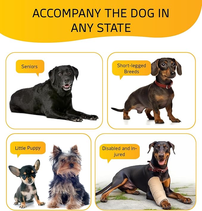 ABCPET Dog Steps for High Bed Dog Stairs Ramps and Extra Wide Steps for Bed Foam Stairs for Couch Sofa 35D Strong Support Pet Stairs Non-Slip Bottom Pet Steps for Small Dogs and Cats, Grey, 4 Steps