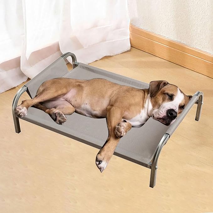 Elevated Cat Bed Pet Supplies Removable High Strength Easy to Clean for Indoor Comfortable Raised Pet Bed Cat Furniture, Gray