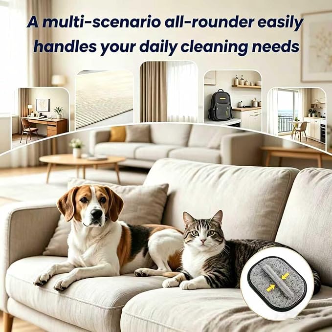 Veri dian Pet Hair Removal Glove for Dogs & Cats, Magic Brush Pet Hair Remover Tool, Reusable Magic Brush Pet Hair Remover Glove for Cats & Dogs for Clothing, Couch, Carpet, Car Seat