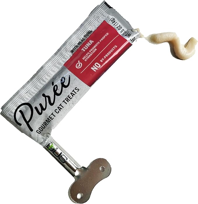 Squeezer & Cat Puree Box. Pure Balance Puree Gourmet Cat Treats Real Tuna Grain Free (20 Tubes)