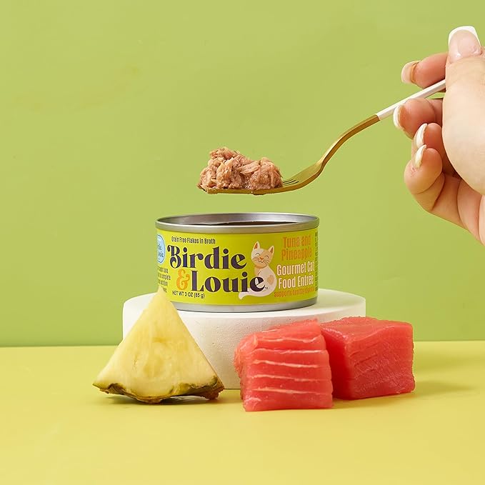 Birdie & Louie Wet Cat Food Variety Pack of Tuna Flavors | 6 Cans of 5 Different Tuna Flavors | All Natural Ingredients, Grain Free | 3 Oz Cans, Bulk Case of 30 Cans