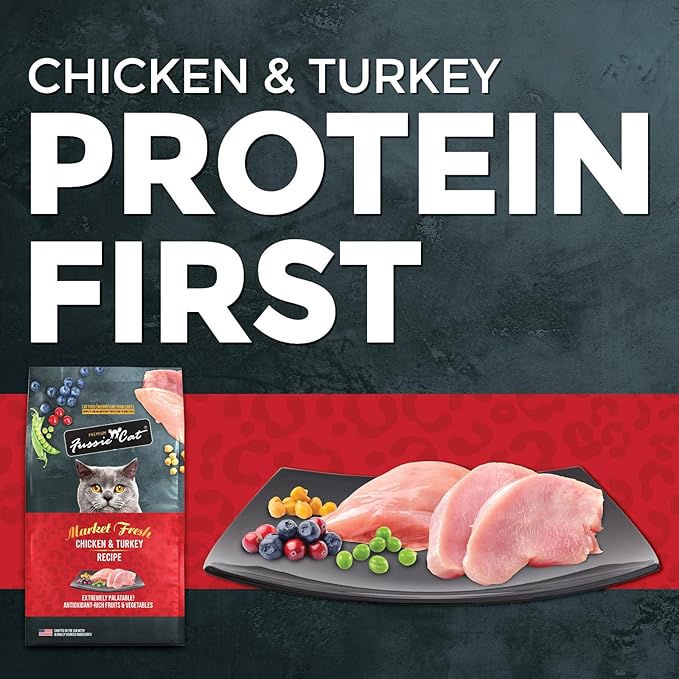 Fussie Cat Market Fresh Chicken & Turkey Recipe, Dry Cat Food, 3.5lb Bag (Pack of 2)
