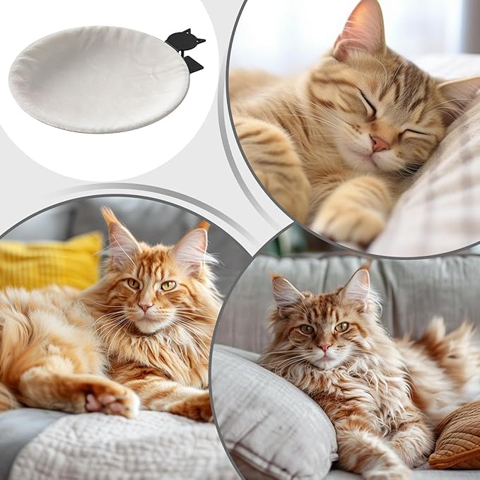 Cat Desk Bed Hammock - Clip On Hanging Nest, Washable Cover Pet Bed, 60lbs Load Capacity Table Mounted Furniture | Sleeping Climbing Furniture Apartment Home Indoor Table for Cat Comfort Rest