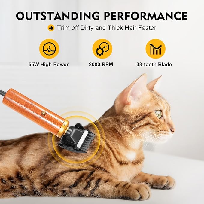 Electric Pet Clipper Shears, Dog Cat Pet Animal Shave Grooming,Professional Electric Sheep Shears Pet Grooming Haircuting Supplies 55W