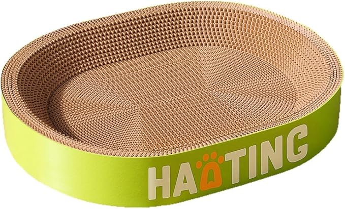 Large Cat Scratcher Bed, Anti-Tip Cardboard Scratching Lounge Couch for Indoor Cats & Kittens, Durable Scratch Pad Bed Furniture Protector(17.72''X3.54''X11.81'')