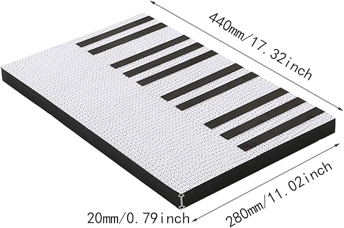 Cat Scratching Board Corrugated Paper Piano Keyboard Design Furniture Protector Lounge Bed Rest Play 17.32x11.02x0.79 inch