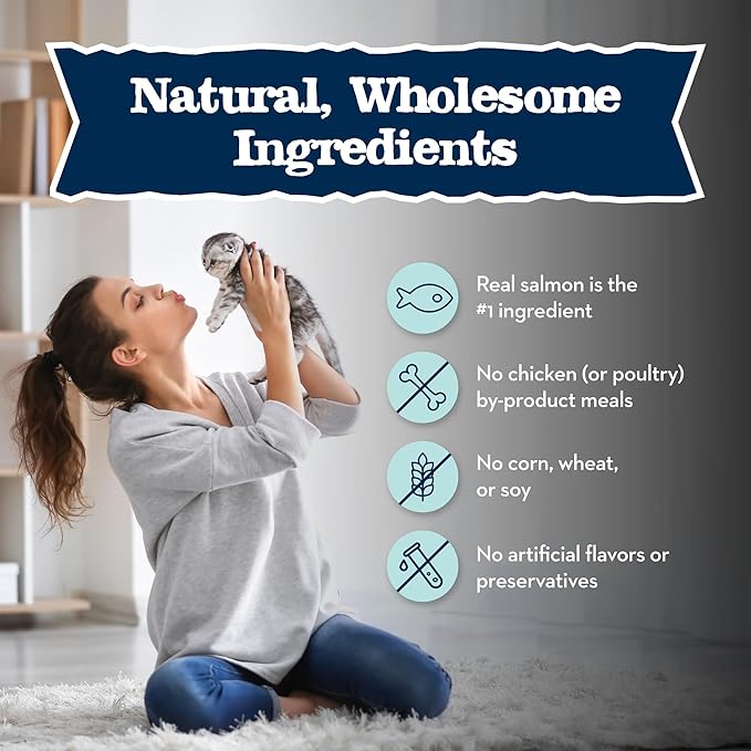 Blue Buffalo Baby BLUE Natural Grain-Free Wet Food for Kittens, Healthy Growth Formula with DHA, High-Protein Salmon Pate, 3 Ounce (Pack of 24)