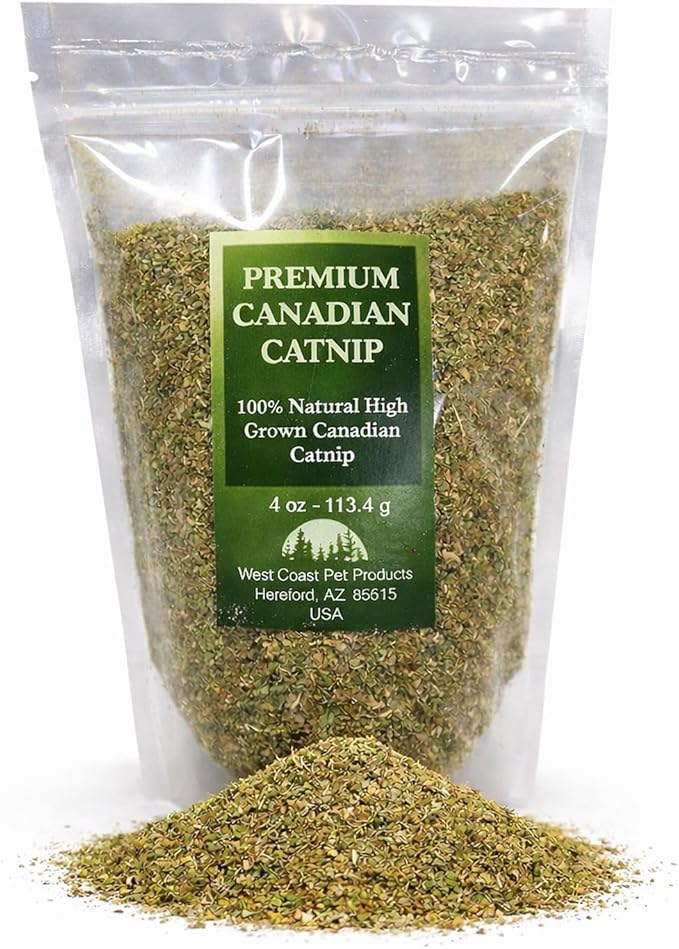 Fine Cut Canadian Catnip, 4 oz. (4 Cups) For Cats & Kittens, Interactive Cat-Nip Play Treats