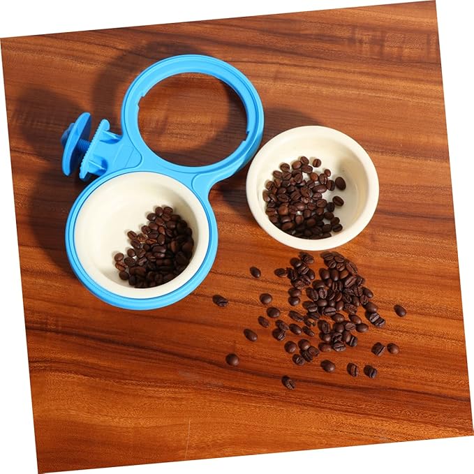 Sosoport 1pc Hanging Pet Double Bowls Dual Feeder for Cats and Dogs Convenient Design for Easy Feeding and Watering for Cage Use