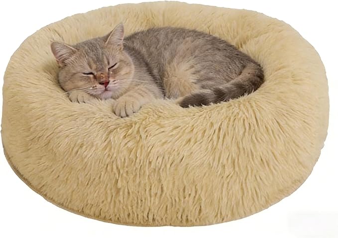 Pet Heating pad, Self Heating Pad for Outdoor Cat Houses, Warming Mat for Indoor Pet Beds & Furniture, Machine Washable (Apricot Color, 23.62 X23.6 X0.78Inches)